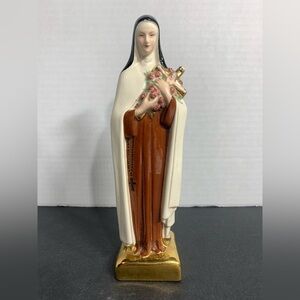 vintage Saint Thérèse of Lisieux French Carmelite nun statue